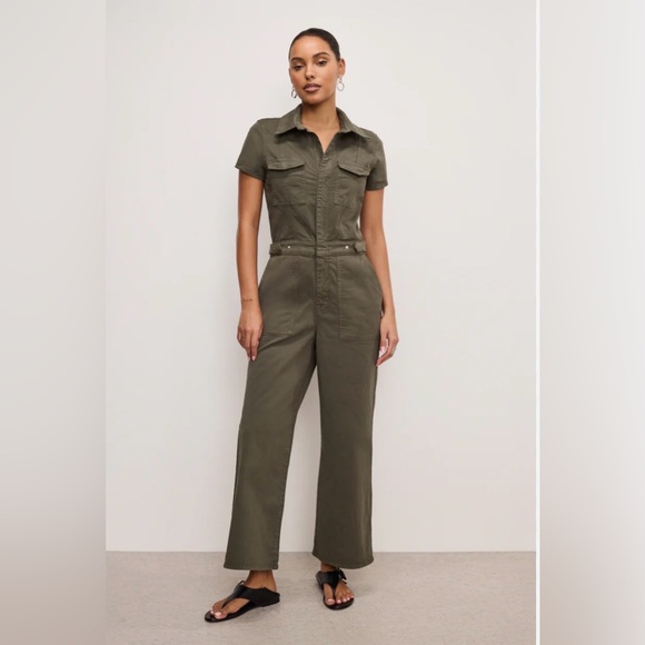Good American Pants - Good American Khaki Jumpsuit